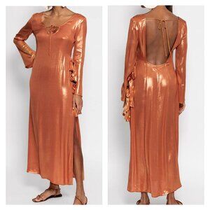 Sundress Vanessa Long Dress Copper Metallic NWT Size Small